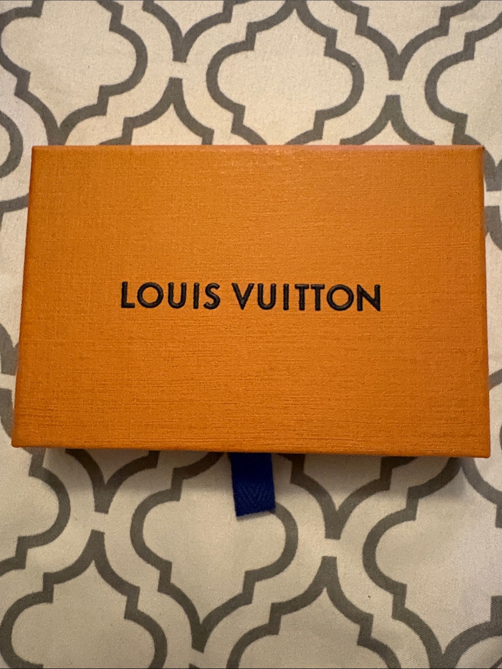 Louis Vuitton Orange Box with Navy Pull-Tab